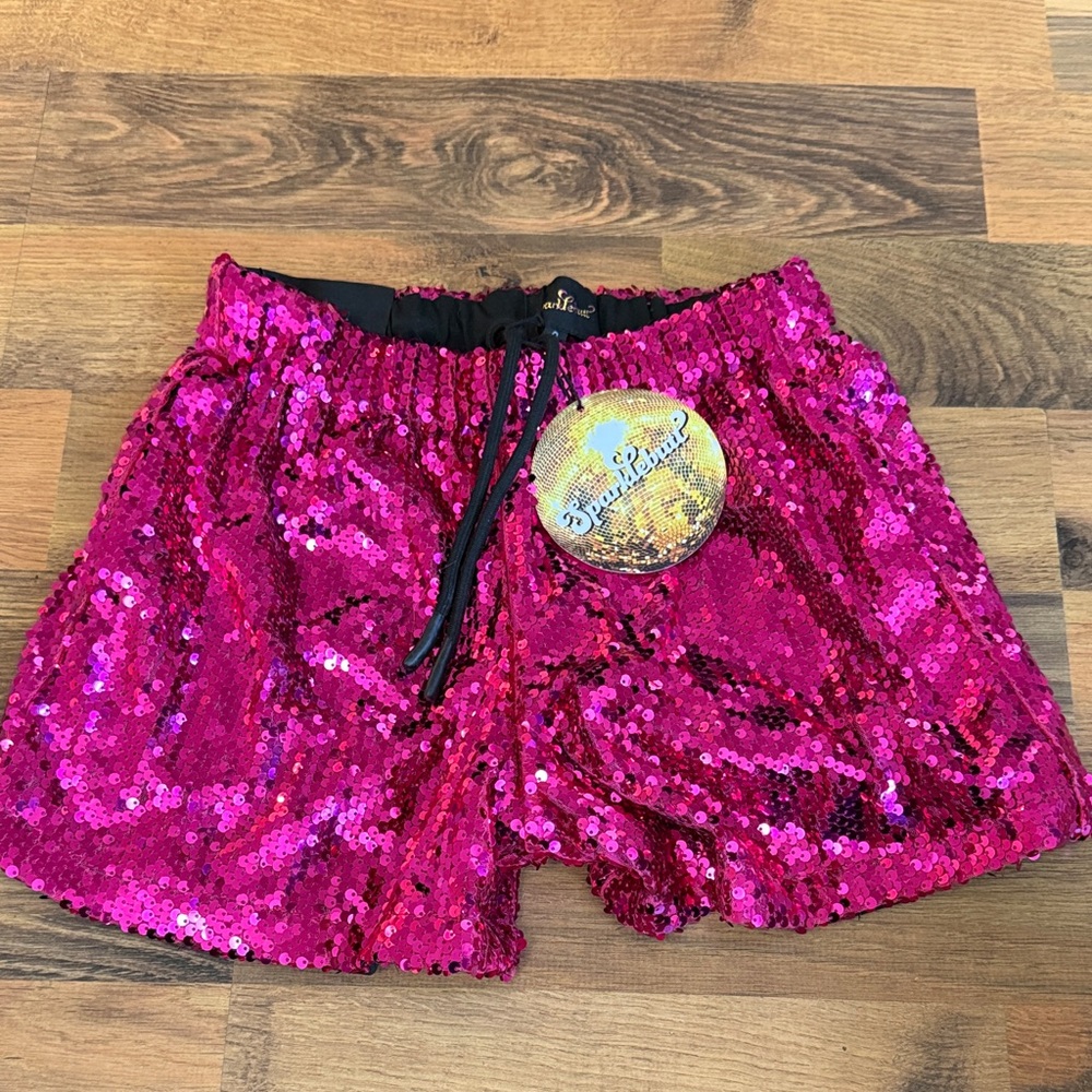 Sequin Pink Women's Shorts